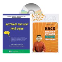 Sách - combo Ngữ Pháp Hán Ngữ Thực Dụng  Hack nhanh kỷ năng nghe tiếng trung DVD tai liêu