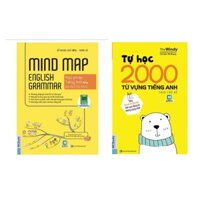 Sách - Combo Ngữ Pháp Tiếng Anh Bằng Sơ Đồ Tư Duy (Mind Map English Grammar) + Tự Học 2000 Từ Vựng Tiếng Anh Theo Chủ Đề