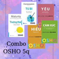 Sách - Combo OSHO 5q YÊU HIỂU CẢM XÚC TỪ BI TRƯỞNG THÀNH