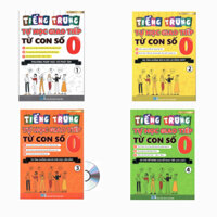 Sách-Combo: Tự học tiếng trung giao tiếp từ con số 0 tập 1+2+3+4+DVD tài liệu