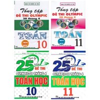 Sách - Combo Tuyển Tập 25 Năm Đề Thi Olympic 30/44 + Tổng Tập Đề Thi Olympic 30 Tháng 4 Môn Toán Học Lớp 10 + 11 (HA)