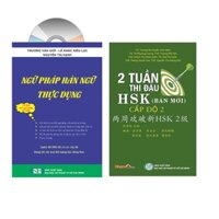 Sách - combo:Ngữ Pháp Hán Ngữ Thực Dụng+2 Tuần Thi Đậu HSK Cấp Độ 2 - Bản Mới+DVD tài liệu