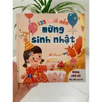 Sách - Cuốn 123 thổi nến mừng sinh nhật - Sách bảng chữ cái Tiếng Việt ( 2 phiên bản )