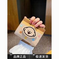Sách Đỏ Nhỏ Cùng Phong Cách Dòng Chó Con Tiền Xu Ví Đựng Thẻ Hoạt Hình Dễ Thương Nhiều Lớp Từ Khóa Đựng Thẻ Di Động Túi Nhỏ