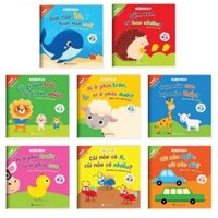 Sách Ehon Song Ngữ Toán Học Đầu Đời Cho Bé Từ 0-3 tuổi: Cùng con học toán (8 cuốn, có quét mã QR)