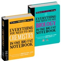 Sách Everything You Need To Ace Chemistry And Biology Big Fat Notebooks  Combo 2 Cuốn Sổ Tay Hoá Học Và Sổ Tay Sinh Học Bản Tiếng Anh  - Tổng Hợp Kiến Thức Hóa Học Và Sinh Học Cho Học Sinh Lớp 8 Đến Lớp 12 - Á Châu Books, Bìa Cứng, In Màu