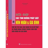 Sách - Hỏi – đáp các tình huống pháp luật về hôn nhân và gia đình – Chế độ tài sản, các hành vi bị xử phạt vi phạm