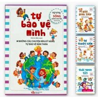 Sách - Kỹ Năng Sống Cho Bé (Bộ 4 quyển) Giỏi Giao Tiếp, Tự Thoát Hiểm, Thói Quen Tốt, Tự Bảo Vệ Mình