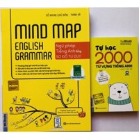 Sách - Mind Map English Grammar–Ngữ pháp tiếng anh bằng sơ đồ tư duy + Tự học 2000 từ vựng tiếng Anh theo chủ đề