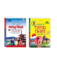 Sách MT - Combo 2 cuốn Tự học tiếng Nhật dành cho người mới bắt đầu (sách màu kèm CD)+8 phút tự học giao tiếp tiếng Nhật