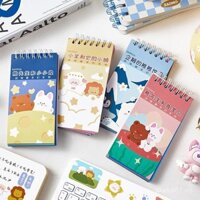 Sách nhãn dán cuộn bọt sớm, bộ sưu tập Mr. Bear và Bunny, nhãn dán vật liệu DIY dễ thương cho nhật ký, 50 tờ