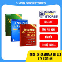 Sách Nhập - English Grammar In Use - 5th edition 3 cuốn in màu, giấy bóng, có file nghe audio