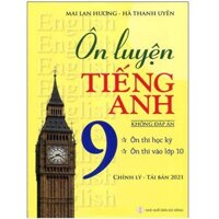 Sách - Ôn Luyện Tiếng Anh Lớp 9 Không đáp án Tái bản năm 2021