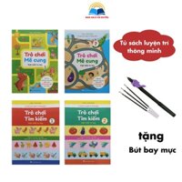 Sách - Rèn luyện trí thông minh - Trò chơi mê cung và tìm kiếm (Bộ 4 quyển)