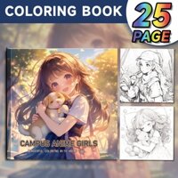 Sách, Sách tô màu Anime Sunshine Girl | Nụ cười ngọt ngào, Cô gái, Phong cách hoạt hình hợp thời trang mới nhất, Nhiều mẫu khác nhau, Kích thích sáng tạo, Tăng cường sự tập trung, Lựa chọn quà tặng ngày lễ hoàn hảoSách phác thảo giới trẻ