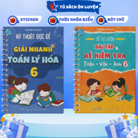 Sách- Sổ Tay Tự luyện Bài Tập và Đề Kiểm Tra Toán Văn Anh lớp 6 & Kỹ thuật Đọc đề và Giải nhanh Toán Lý Hóa Lớp 6