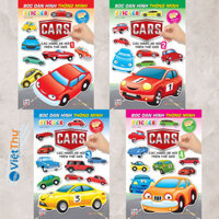 Sách sticker thông minh vui nhộn - Combo 4 Cuốn Bóc Dán Hình Sticker Thông Minh -Cars: Các Hãng Xe Hơi Trên Thế Giới