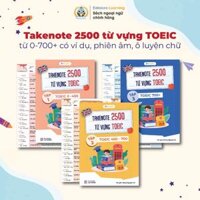 Sách- Takenote TOEIC từ 0-700+ gồm 2500 từ vựng, có ví dụ, phiên âm, ô luyện chữ - Edmicro Learning