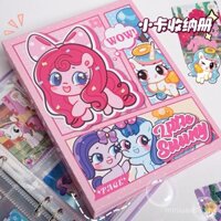Sách thẻ Pony Baoli mới Sách sưu tập Thẻ trò chơi Túi đựng thẻ Hộp mù Sách lưu trữ thẻ Bốn ô vuông Trang bên trong Thẻ Flash Thẻ trẻ em Bộ sưu tập Sách lưu trữ Thẻ Tập Sách đựng danh thiếp