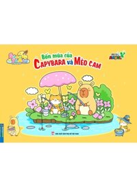 Sách Tô Màu Chữa Lành - Bốn Mùa Của Capybara Và Mèo Cam