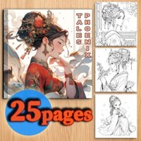 Sách tô màu huyền thoại Phoenix chính hãng | 1 25 Trang Phục Cổ Xưa Beauty X Design Album Truyền Cảm Hứng Nghệ Thuật Sáng Tạo + Tăng Cường Sự Tập Trung Trải Nghiệm Đẹp X Lựa Chọn Đầu Tiên Cho Quà Tặng Ngày Lễ; Sách Phác Thảo Series Phong Cách