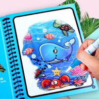 Sách tô màu Magic Water Drawing Book bút vẽ ma thuật 15x19cm - ngẫu nhiên