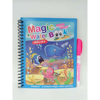 Sách tô màu Magic Water Drawing Book bút vẽ ma thuật 15x19cm - Thế giới Đại dương