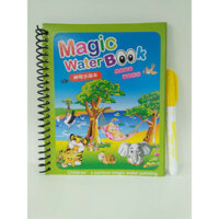 Sách tô màu Magic Water Drawing Book bút vẽ ma thuật 15x19cm - Vườn bách thú