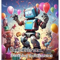 Sách tô màu tiệc sinh nhật của Robot, Phim hoạt hình vui nhộn, Kích thích sự sáng tạo và trí tưởng tượng, Cải thiện kỹ năng tập trung và bút, Sách phác thảo mẫu giáo và thanh niên, Lựa chọn quà tặng trao đổi ngày lễ tốt nhất