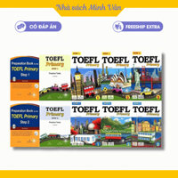 Sách - Toefl Primary Step 1,2 - bộ 10 quyển in đen trắng - luyện thi toefl - có file nghe - có đáp án