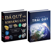 Sách Trái đất và Đá quý & khoáng sản Sách bách khoa toàn thư khoa học 2 cuốn bìa cứng Á Châu Books #huongbook