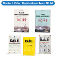 Sách - Trọn Bộ 5 Cuốn Kanji Look And Learn N1-5  Bản Tiếng Việt (Giáo trình + Sách bài tập)