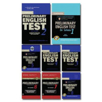 Sách - Trọn bộ 8 cuốn Preliminary English Test 8 cuốn (PET) Cambridge (Bản đen trắng, kèm file nghe)