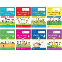 Sách - Trọn Bộ 8 Quyển Bài Tập Tuần, Đề Kiểm Tra Toán và Tiếng Việt Lớp 4 - Kết Nối - Cả năm học
