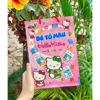 sách - Túi bé tô màu Hello Kitty (túi gồm 5 cuốn tặng kèm sticker)