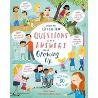 Sách Usborne - tương tác lật mở cho bé 6-8 tuổi Lift The Flap Questions & Answers about Growing up