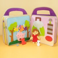 Sách vải cho bé gái Dream House từ 1-10 tuổi sách giáo dục montessori hàng xuất khẩu làm thủ công quiet book