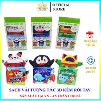 Sách vải cho bé kèm rối tay tương tác 3D sản xuất bơi Bé Heo Sữa Việt Nam