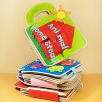 Sách vải cho bé trai, bé gái Animal Homestead cho bé từ 1-10 tuổi sách giáo dục Montessori thủ công xuất khẩu quiet book
