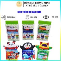 Sách vải kèm rối tay cho bé phát triển đa giác quan thương hiệu Bé heo Sữa sản xuất tại Việt Nam