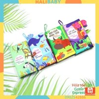 Sách vải tương tác đoán đuôi động vật cho bé pipo Halibaby SV56