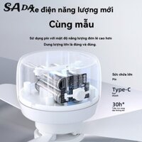 SADA Quạt trần mini cắm trại ngoài trời lều quạt trần đèn quạt không ồn quạt nhà giường ký túc xá quạt điện