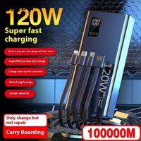 SADA Sạc dự phòng siêu nhanh 120W 100000 Mah phù hợp với nhiều mẫu dung lượng lớn 220V