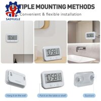 Sadyuele Đồng hồ treo tường tắm thực tế Hẹn giờ đếm ngược Đồng hồ hiển thị nhiệt độ hiện tại Đồng hồ bấm giờ
