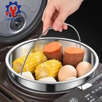Sadyuele Giỏ hấp bằng thép không gỉ Giá hấp nồi cơm điện cho Dim Sum và bánh bao Dụng cụ nhà bếp để nấu ăn Lo