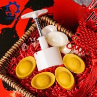 Sadyuele Khuôn Bánh Trung Thu Bấm Tay Bánh Trung Thu Tem Bánh Trung Thu Bánh Ngọt Tiện Ích Máy Làm Bánh Trung Thu Bằng Nhựa Với 3D thỏi Vàng Định Hình