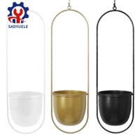 Sadyuele Kim Loại Treo Hoa Chậu Cây Móc Treo Dây Xích Người Trồng Giỏ Đồ Trang Trí Sân Vườn Nhà Ban Công Trang Trí