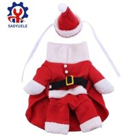 Sadyuele Mèo Giáng Sinh Trang Phục Thoáng Khí Quần Áo Chó Ông Già Noel Trang Phục Mùa Đông Mũ Ấm Áp Phù Hợp Với