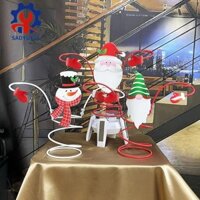 Sadyuele Ngày Lễ Rượu Chai Thủy Tinh Giữ 1 Chai Rượu 2 Kính Tủ Để Bàn