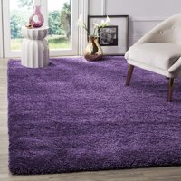 Safavieh Milan Shag Collection SG180-7373 2-inch Thick Area Rug, 5' 1" Square, Purple